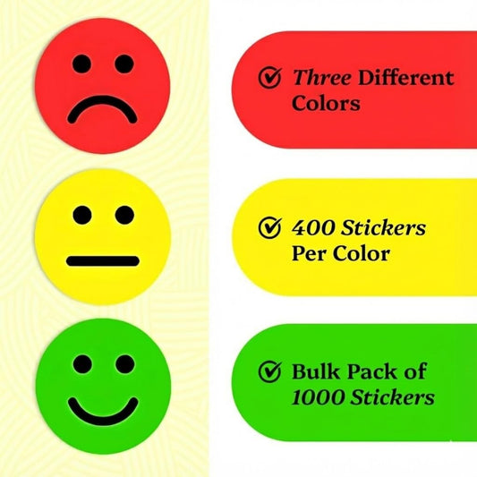 IBAKE happy face sticker 1in ideal for reward charts and student journals.