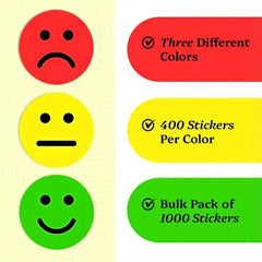 IBAKE happy face sticker 1in ideal for reward charts and student journals.