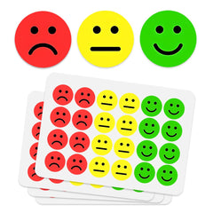 IBAKE smiley roll 1in happy-sad-mood stickers for classroom behavior tracking.