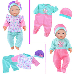 iBayda versatile wardrobes for 14–17 inch dolls.