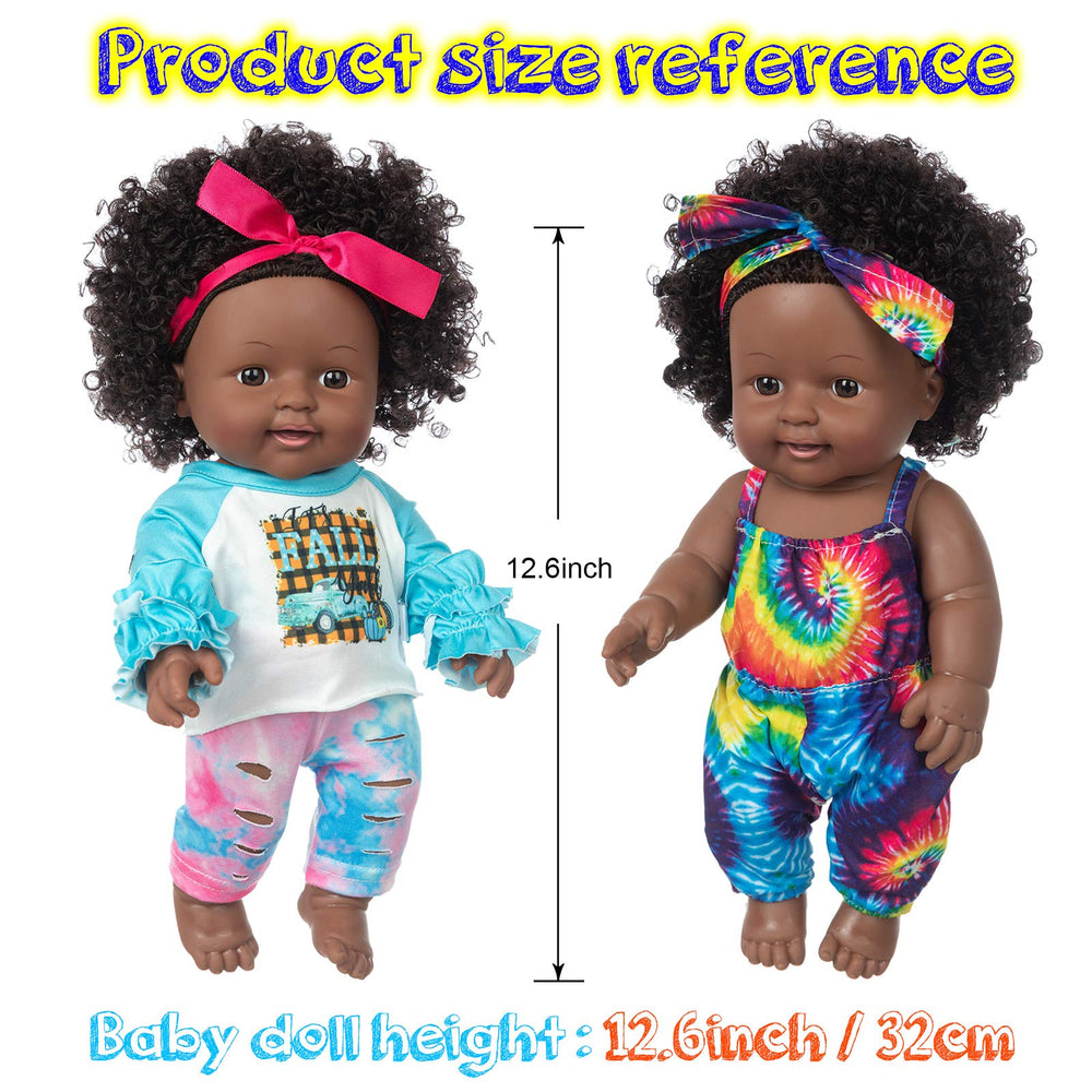iBayda doll clothes jumpsuit and headband for versatile dress-up play.