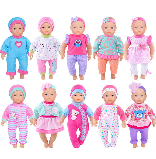 iBayda doll clothes 10-sets pack – versatile outfits for imaginative play.