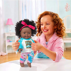 iBayda doll curly hair detail enhances realistic, engaging play.