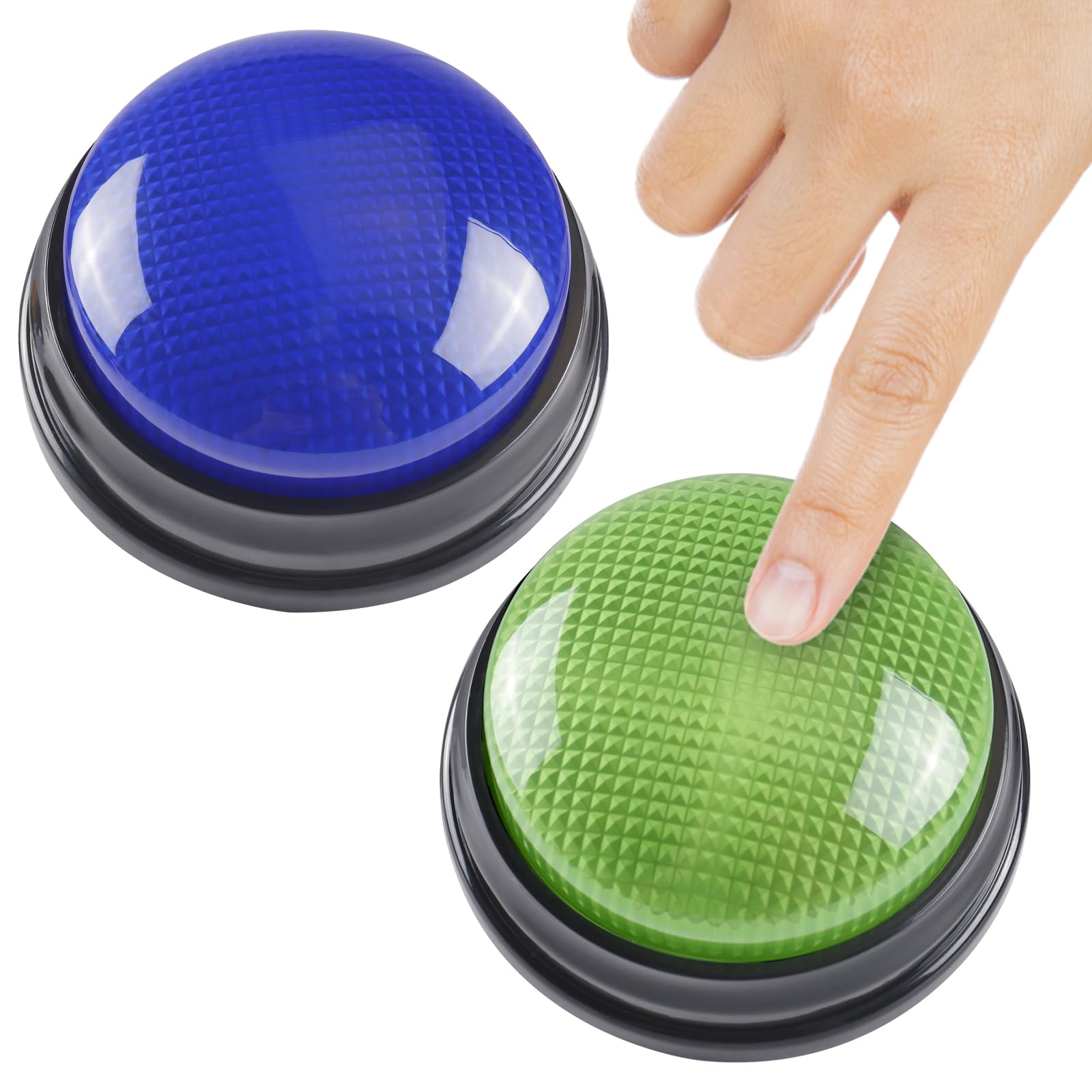 IBLESSU blue buzzer front view for classroom engagement and quick buzz-ins