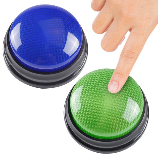 IBLESSU blue buzzer front view for classroom engagement and quick buzz-ins