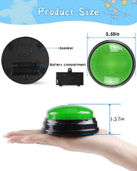 IBLESSU green-lit buzzer button close-up for classroom activities