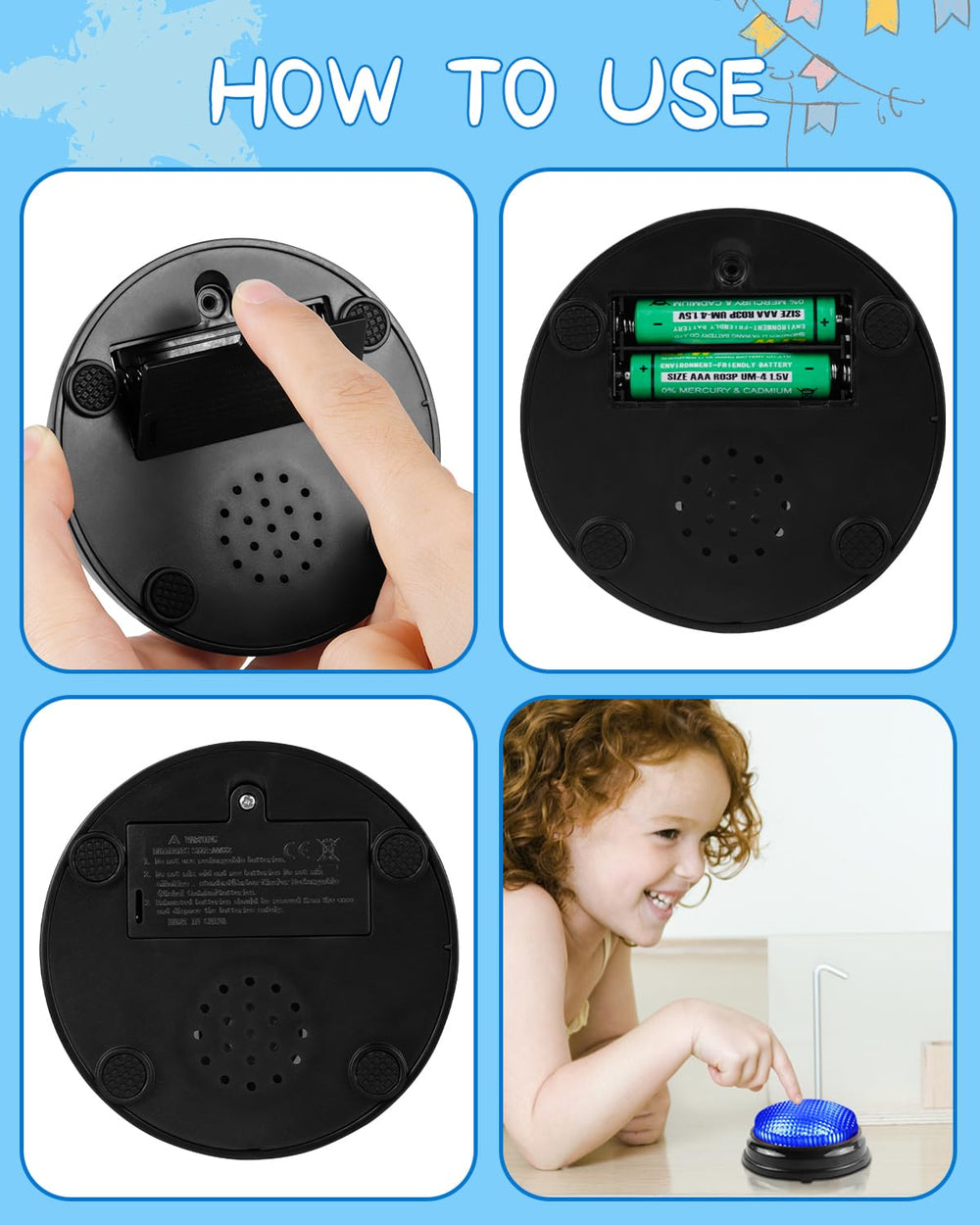 IBLESSU buzzers double-pack displayed for learning games