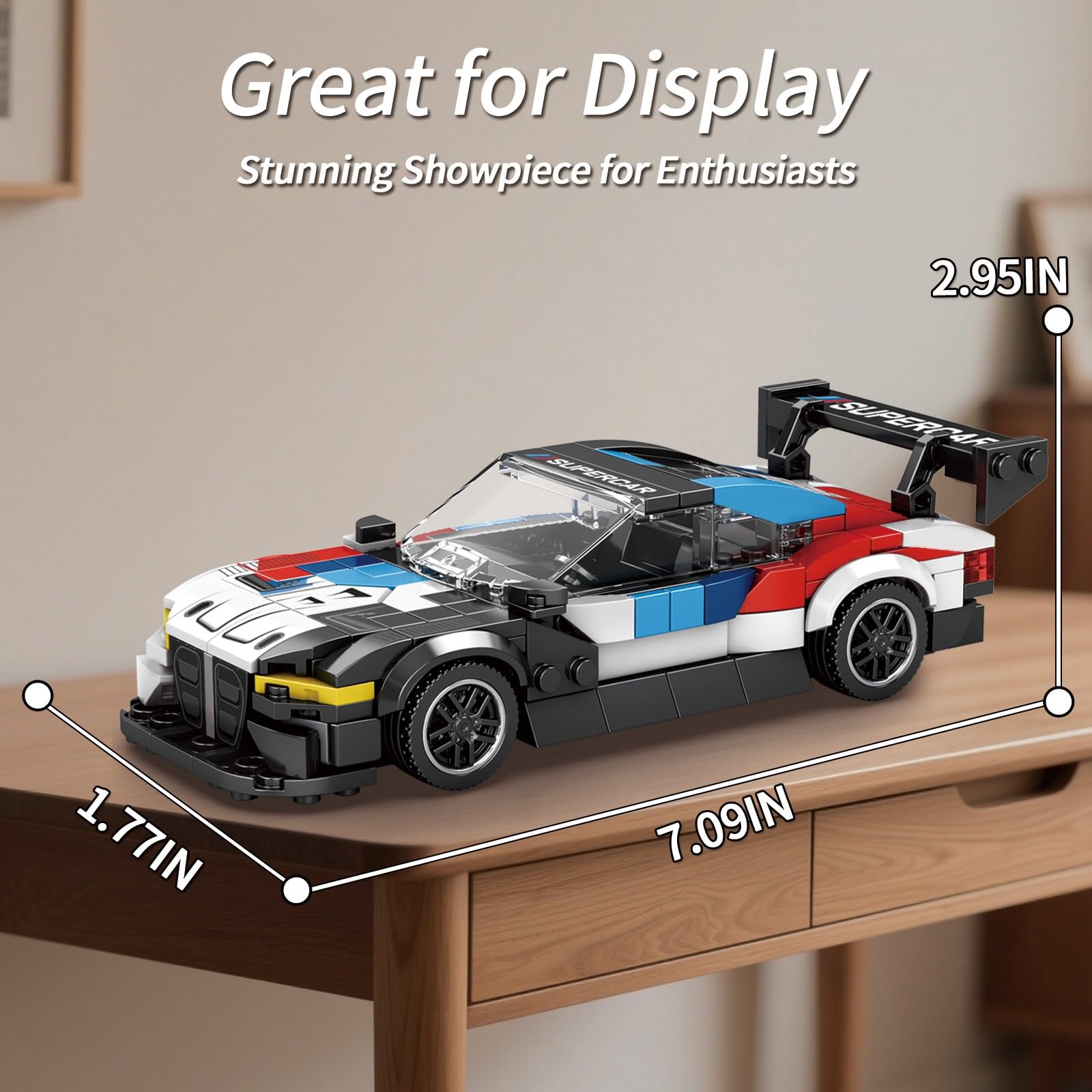 IBLOTIME Speed Champions sturdy brick construction ensures durable display