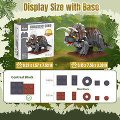 IBLOTIME Triceratops on display base ready for desk or shelf
