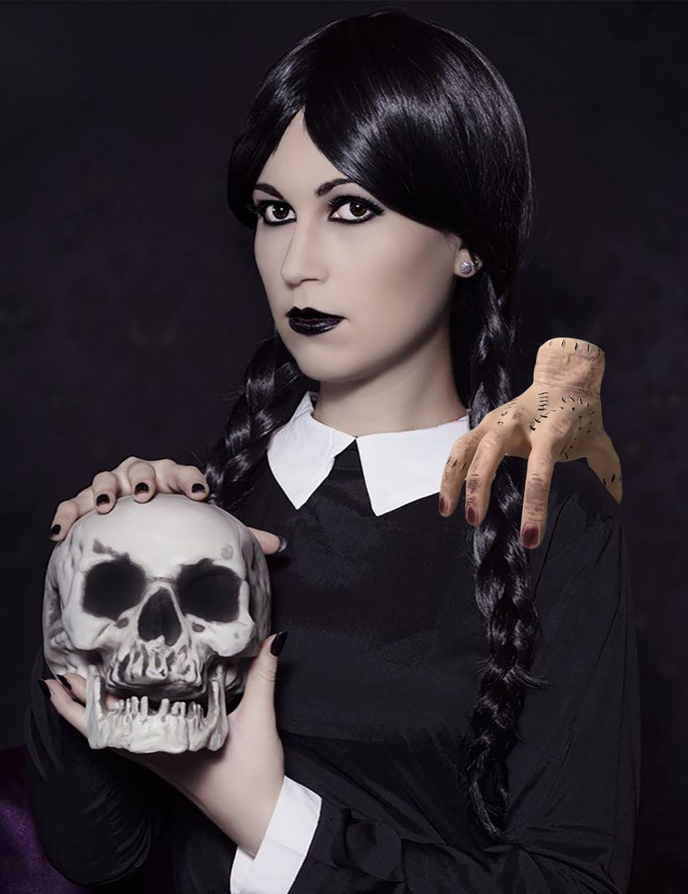 IBQ Horror hand offers a creepy addition to Addams Family or Gothic costume ideas.