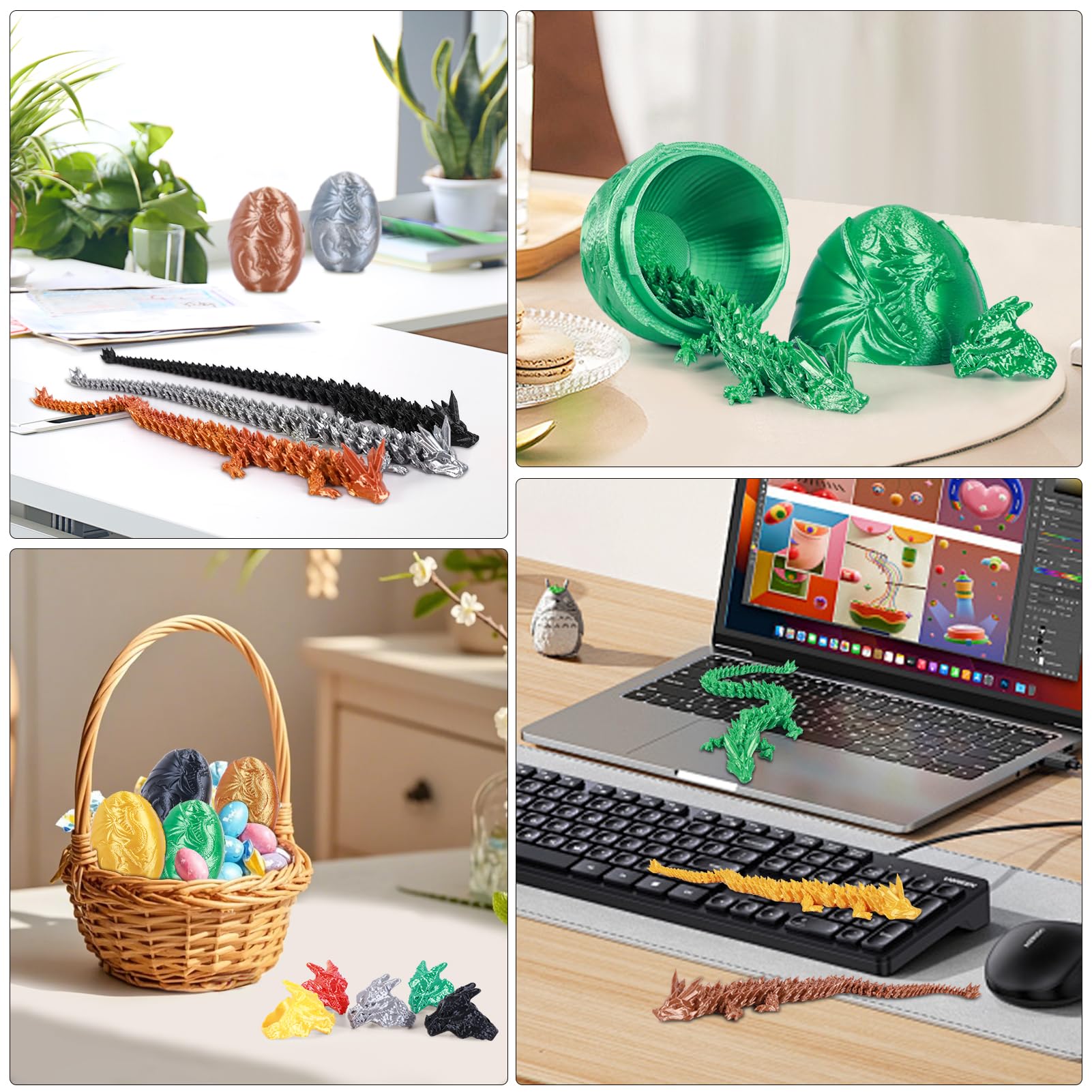 iBuddy color shifting dragon egg catches light with shimmering hues