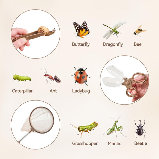 ibwaae bug catcher kit butterfly net enables safe bug catching during outdoor play