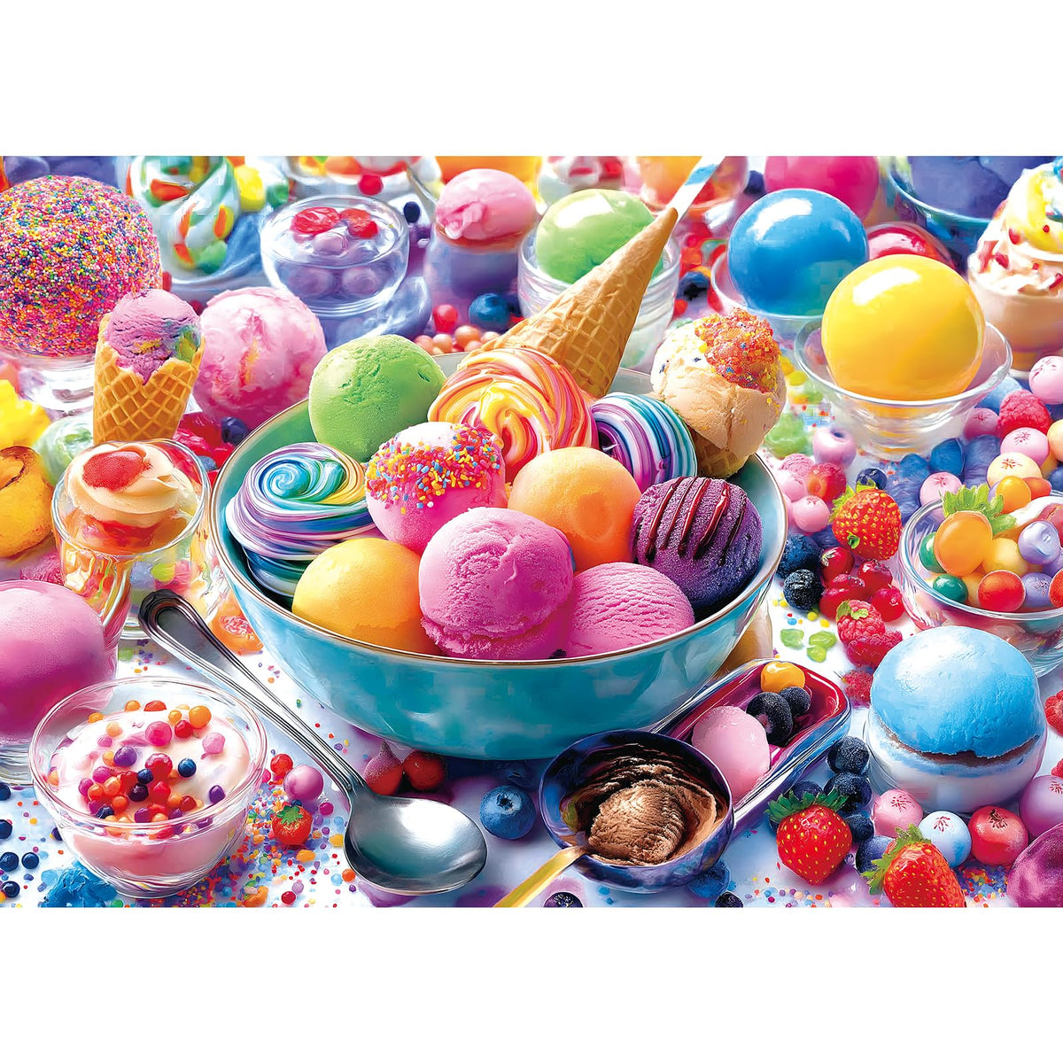MINIWAN ice cream sweets puzzle highlights vibrant desserts for relaxing focus