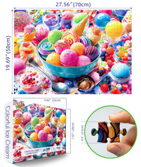 MINIWAN ice cream sweets puzzle with 1000 pieces supports family game night