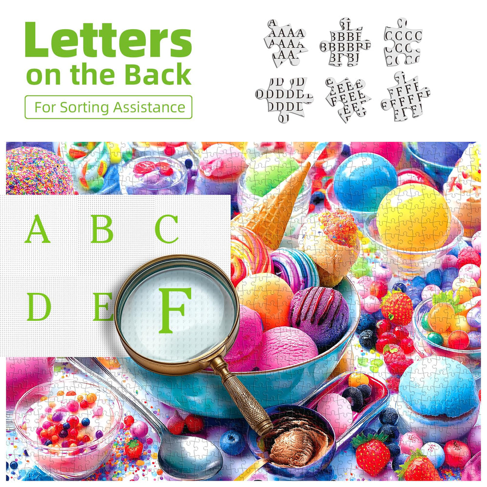 MINIWAN ice cream sweets puzzle offers crisp HD print for dessert details