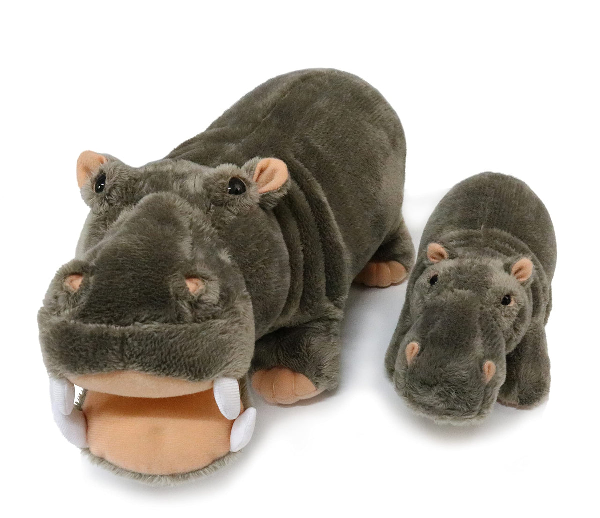 Ice King Bear hippo mom stuffed animal, 14-inch, cuddly companion for kids.