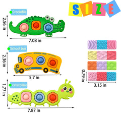 Iceacrin 7 Pcs Fidget Popper offers anxiety-relief through touch and movement.