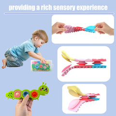 Iceacrin 7 Pcs Fidget Popper with bright colors and textures for tactile exploration.
