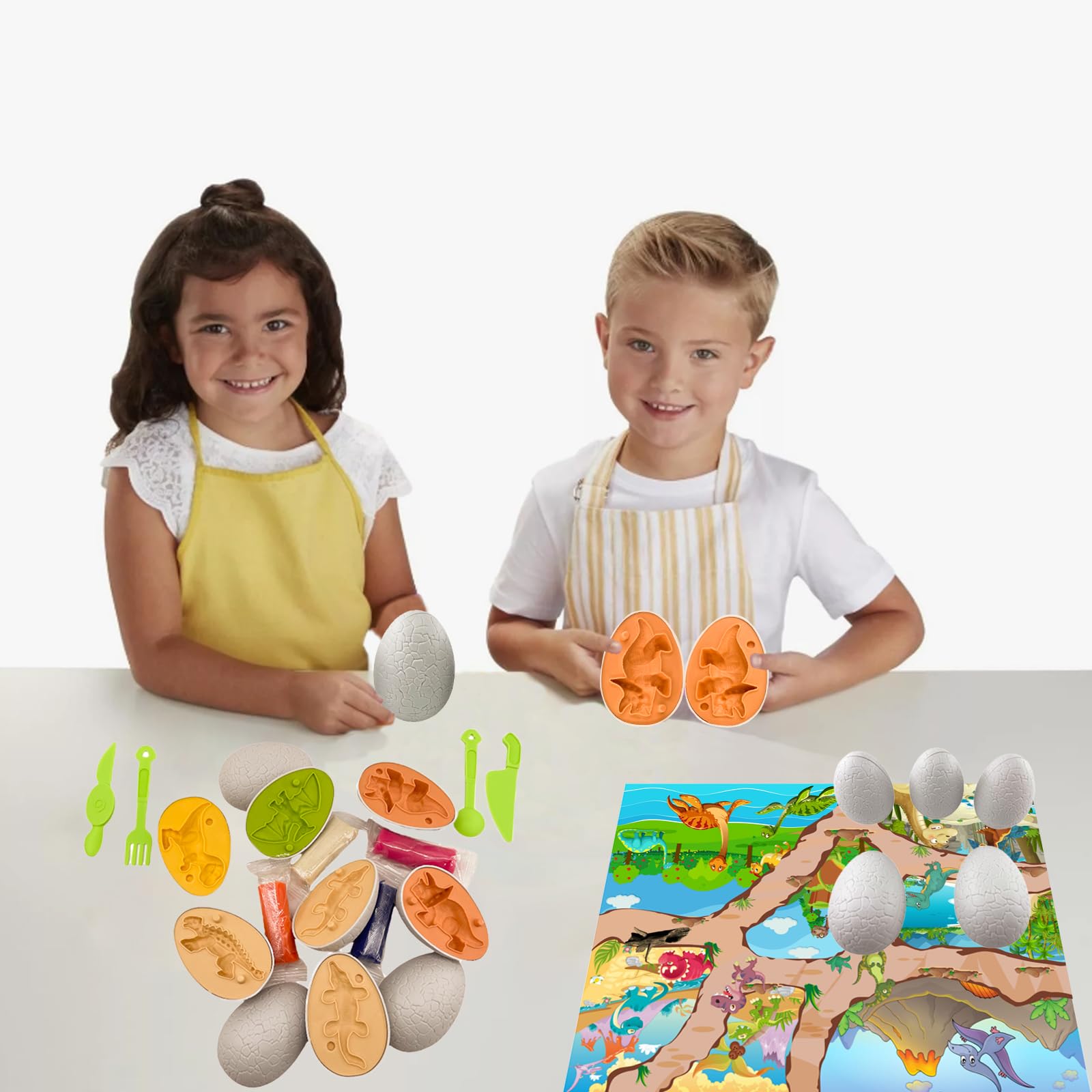 Iceacrin 12-color playdough packs spark color recognition and creative dinosaurs.