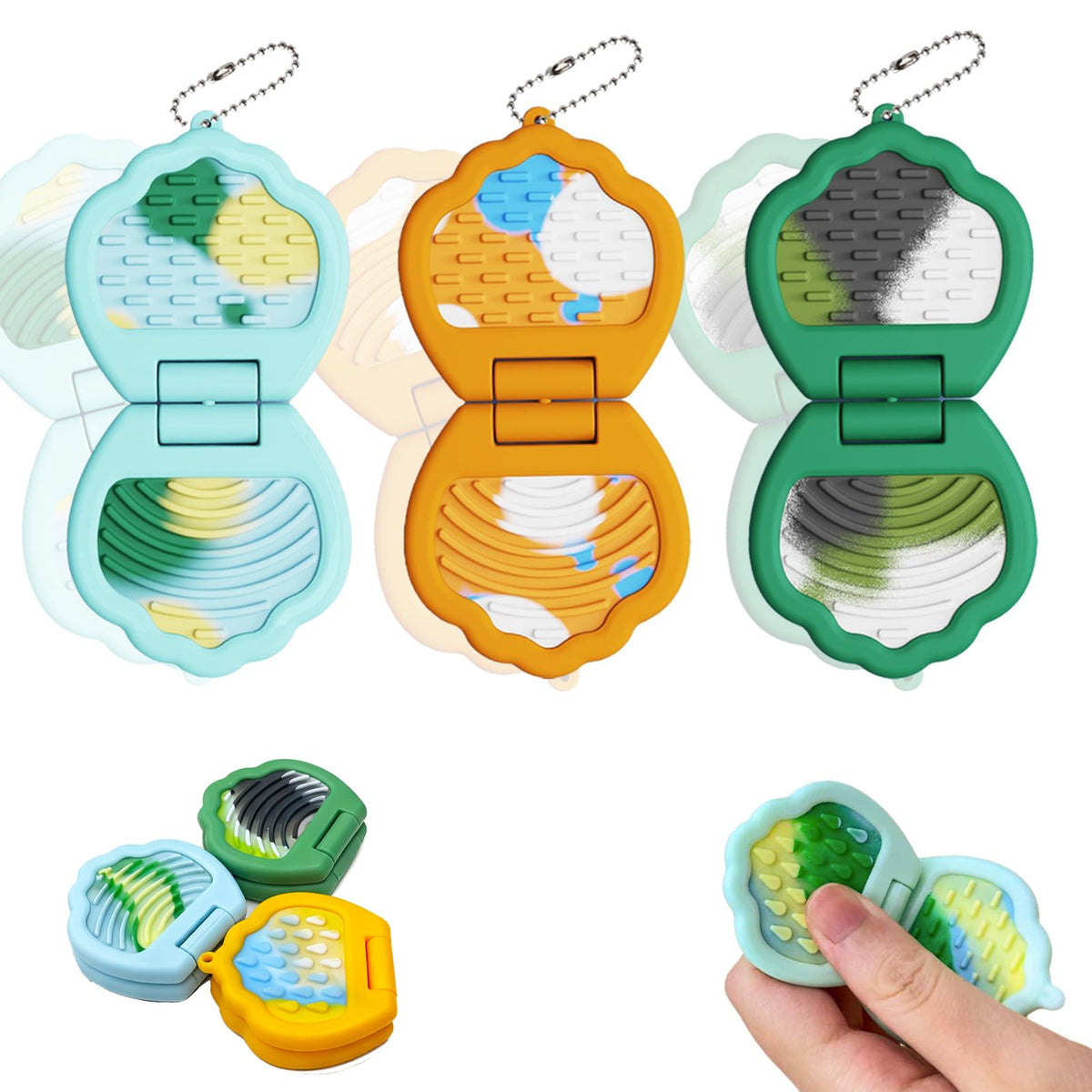 Iceacrin silent fidget set with magnetic slide for calm focus