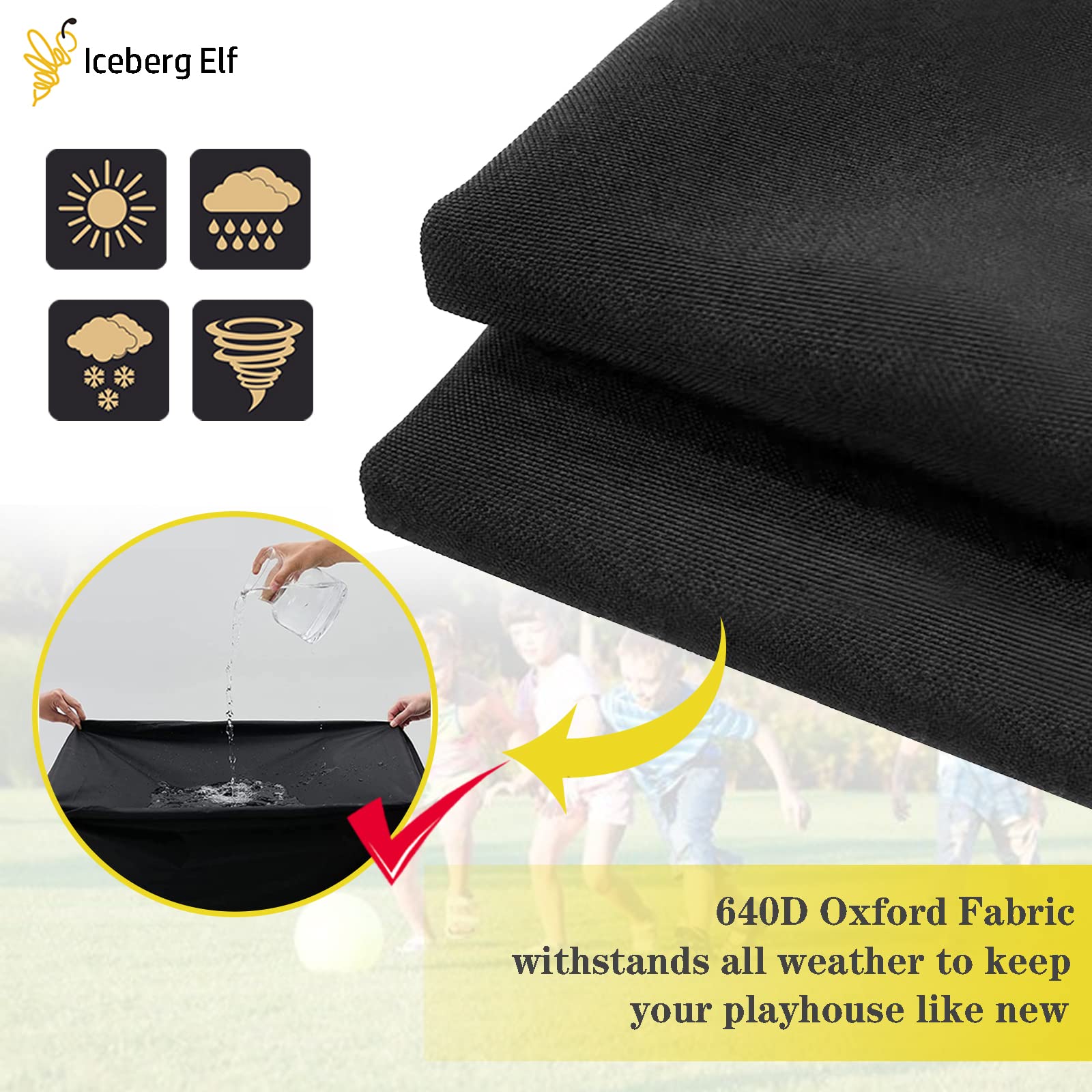 Iceberg Elf Playhouse Cover with strong stitching for durability