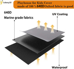 Iceberg Elf Playhouse Cover provides all-season protection against weather