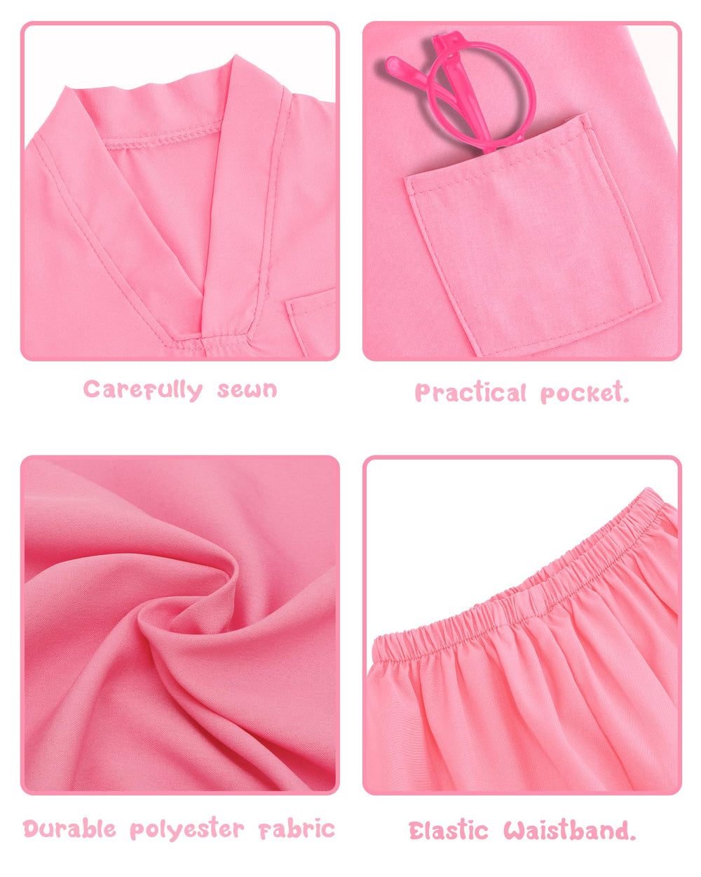 ICECUTE scrubs cap finishes the medical costume for immersive play.