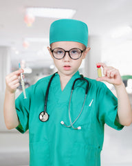 ICECUTE Doctor Scrubs for Kids accessories complete the look for Halloween and career day