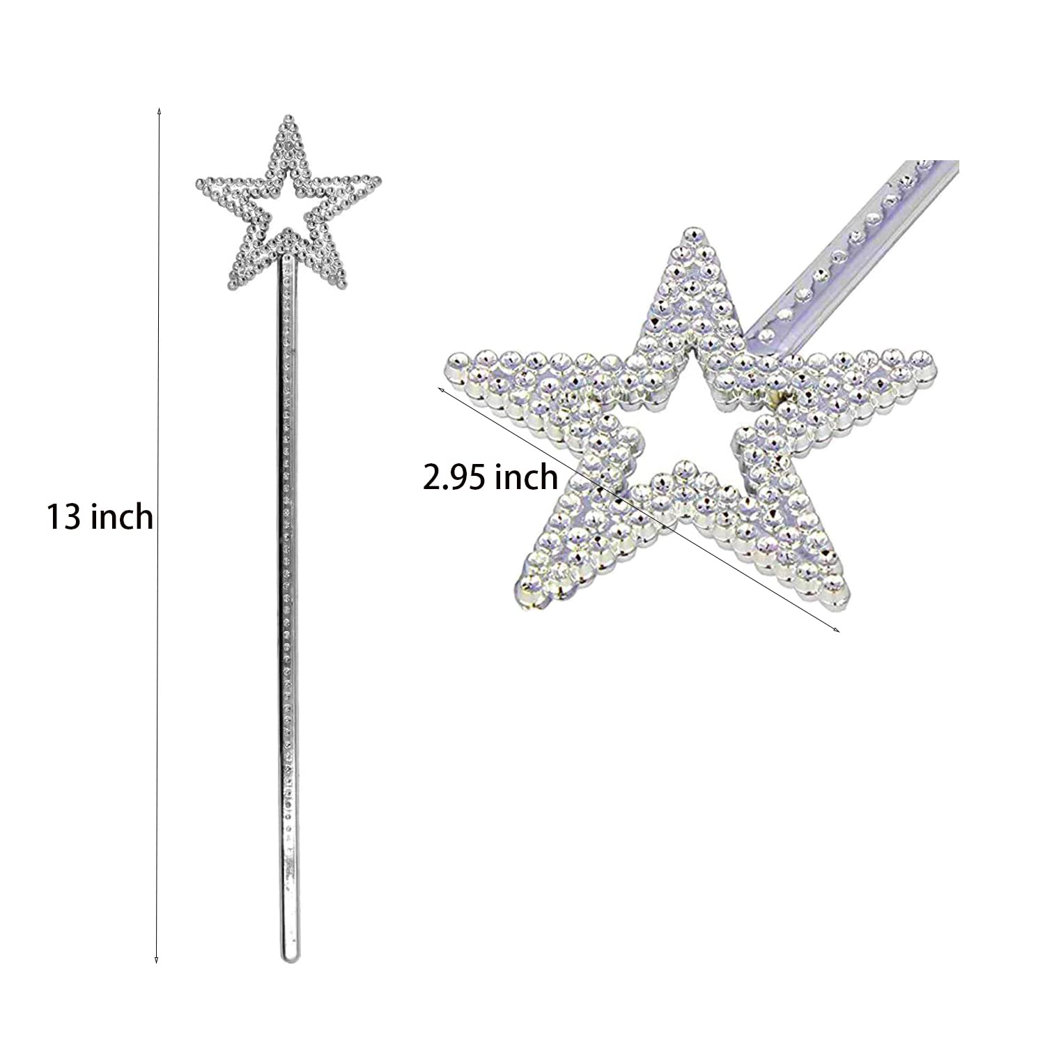 ICEYLI Princess Wand with glitter star for fairy-tale costume fun and events.