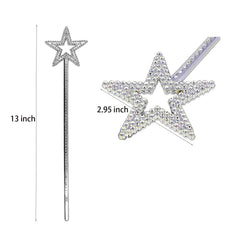 ICEYLI Princess Wand with glitter star for fairy-tale costume fun and events.