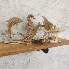 i-CHONY sharks puzzle: sturdy wooden parts for shared learning