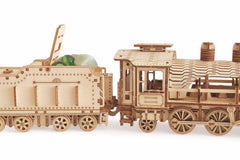 i-CHONY steam train puzzle laser-cut parts for glue-free assembly