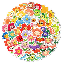 Icicrim Smile Flower sticker for laptop delivers vivid, durable vinyl color.