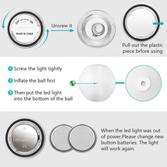Icnice durable PVC glow ball withstands outdoor play.