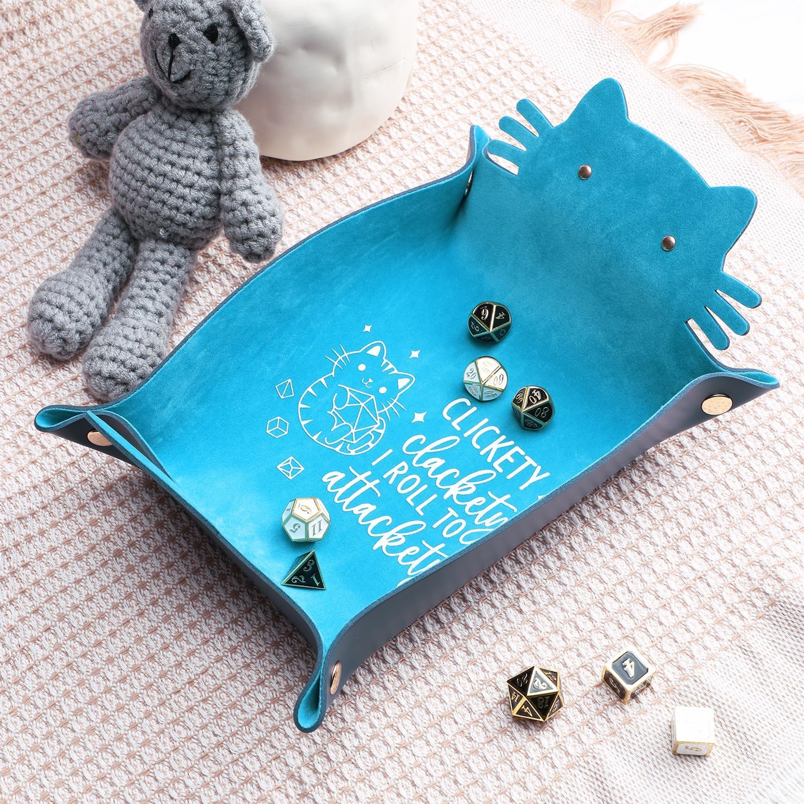 ICoDeesse dice tray for RPG sessions keeps dice neatly contained
