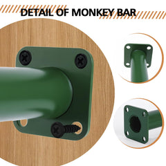 ICokin backyard installation showing 16.5-inch grip space for all ages.