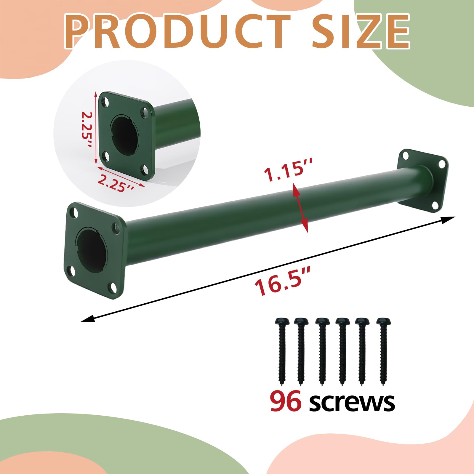 ICokin green steel monkey bars highlight durable construction and weather resistance.