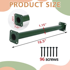 ICokin green steel monkey bars highlight durable construction and weather resistance.