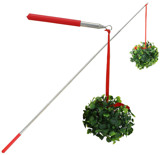 Iconikal extendable mistletoe stick extended for playful holiday photo moments.