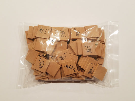 Iconoglyph wooden-ASL-tiles offer classroom-friendly sign language practice with durable design.