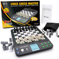 iCore Electronic Chess Set Pro Black front view for focused practice and learning