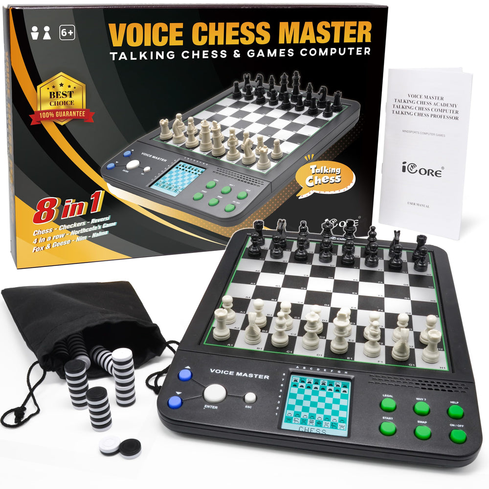 iCore Electronic Chess Set Pro Black spatial perception focus during moves