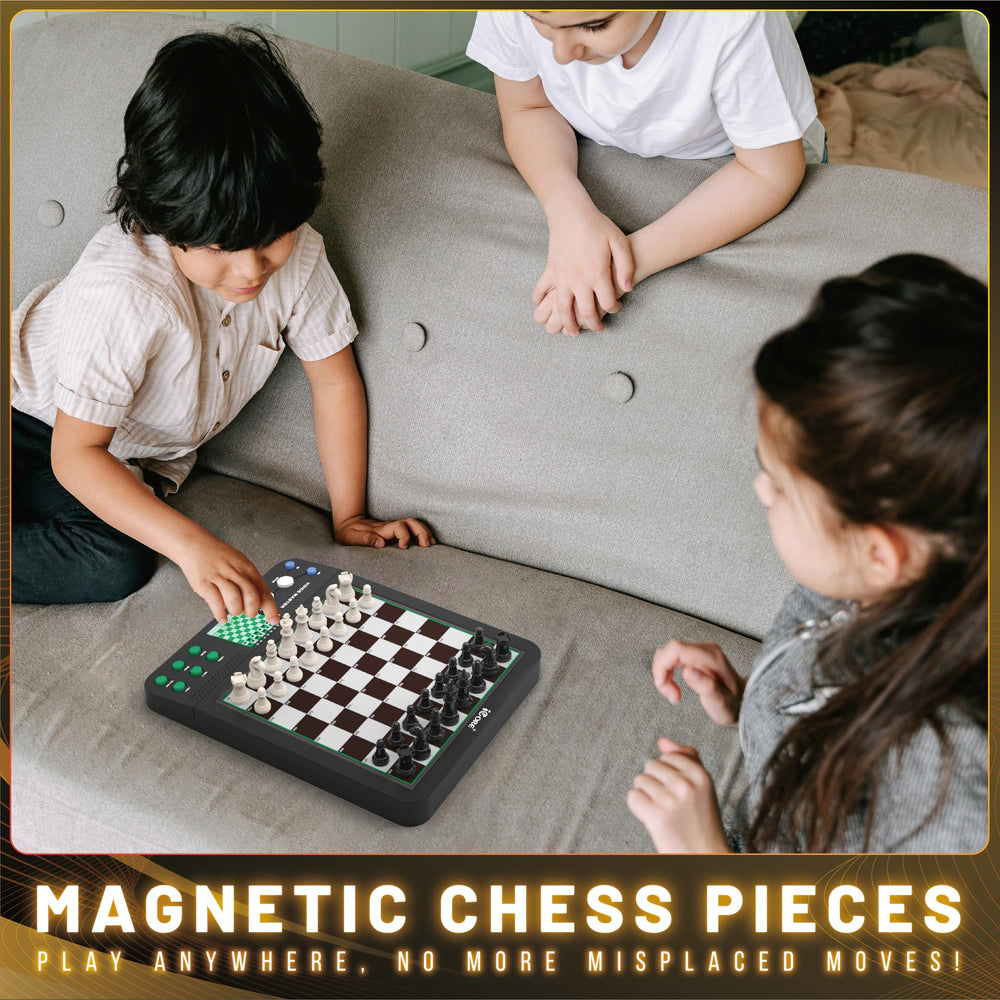 iCore Electronic Chess Set Pro Black save and review feature to track progress