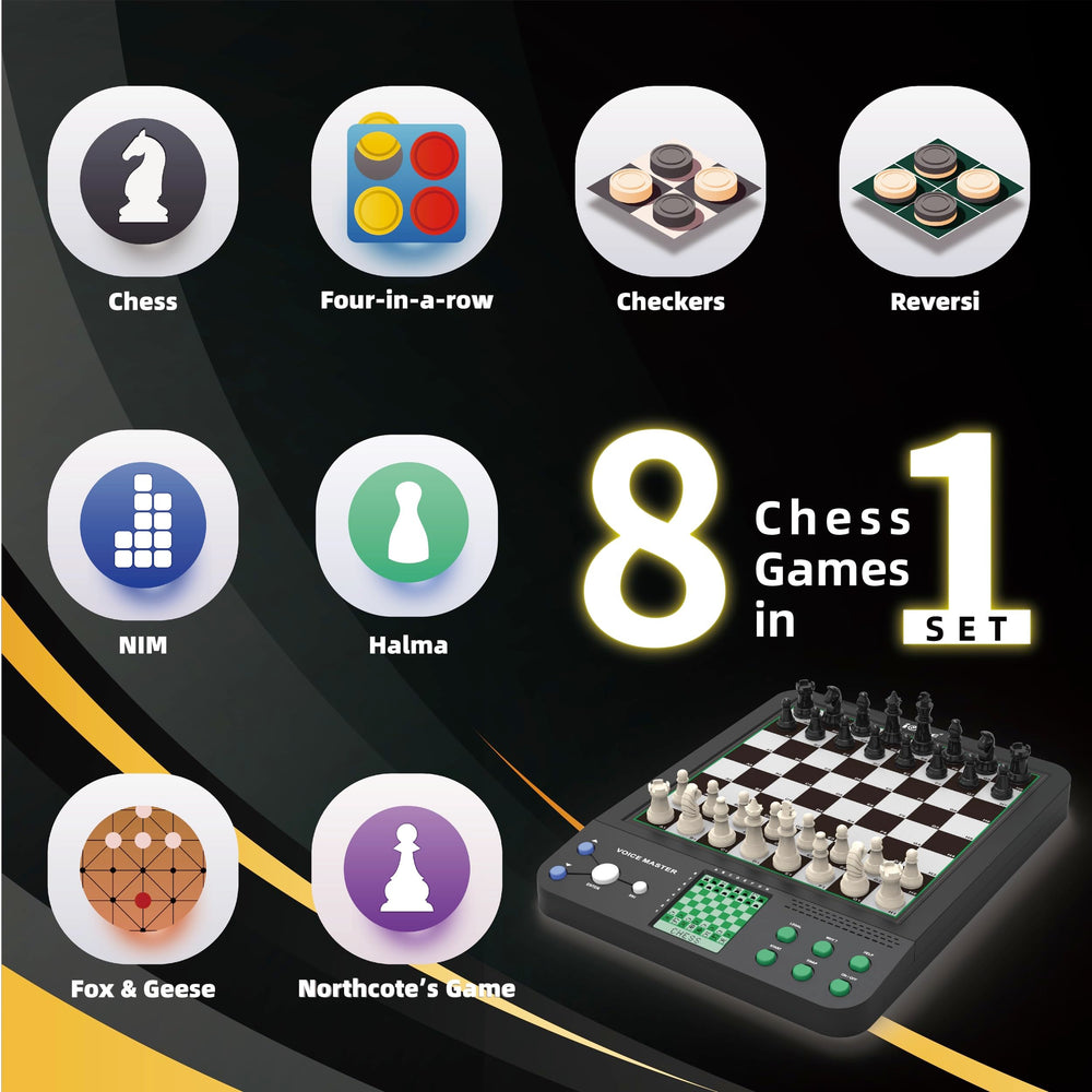 iCore Electronic Chess Set Pro Black side view for guided play and strategy