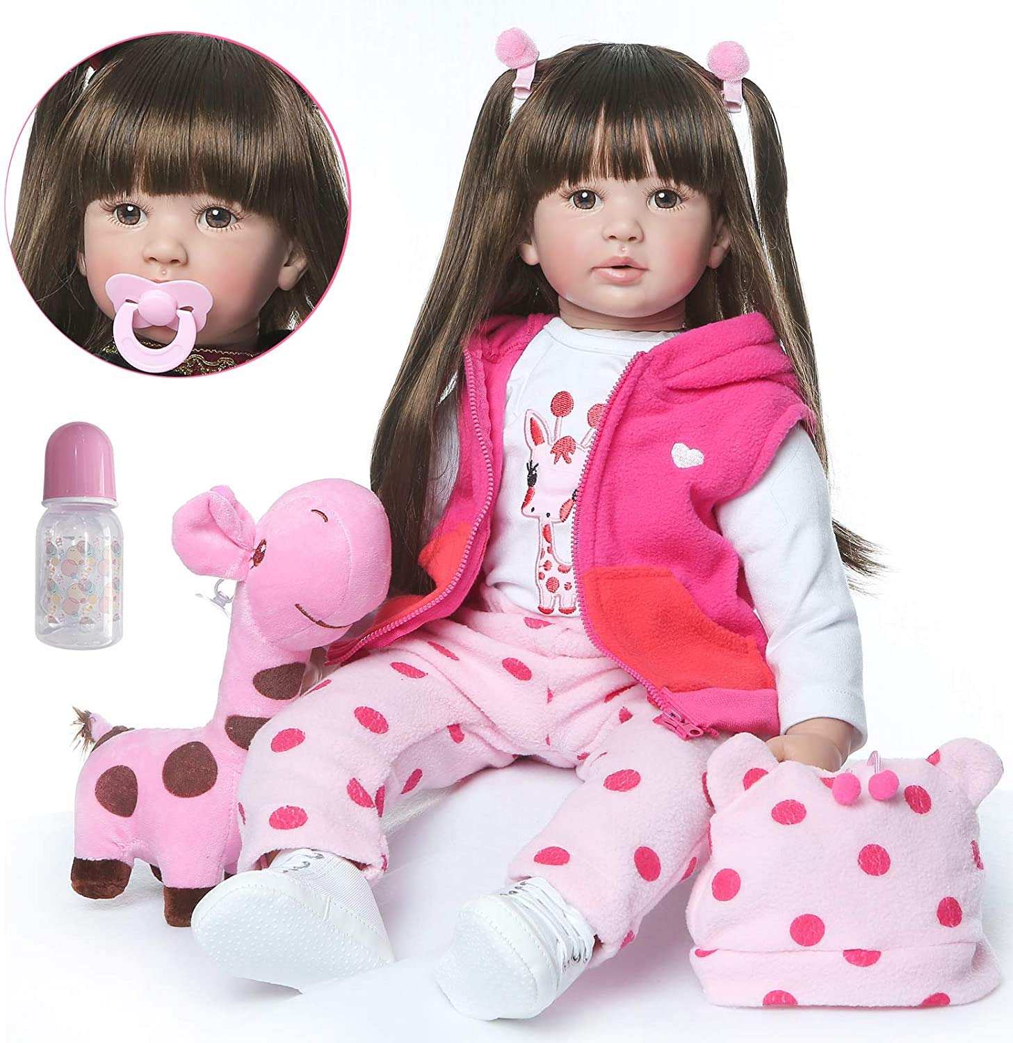 iCradle 24in reborn doll eyes show lifelike depth.