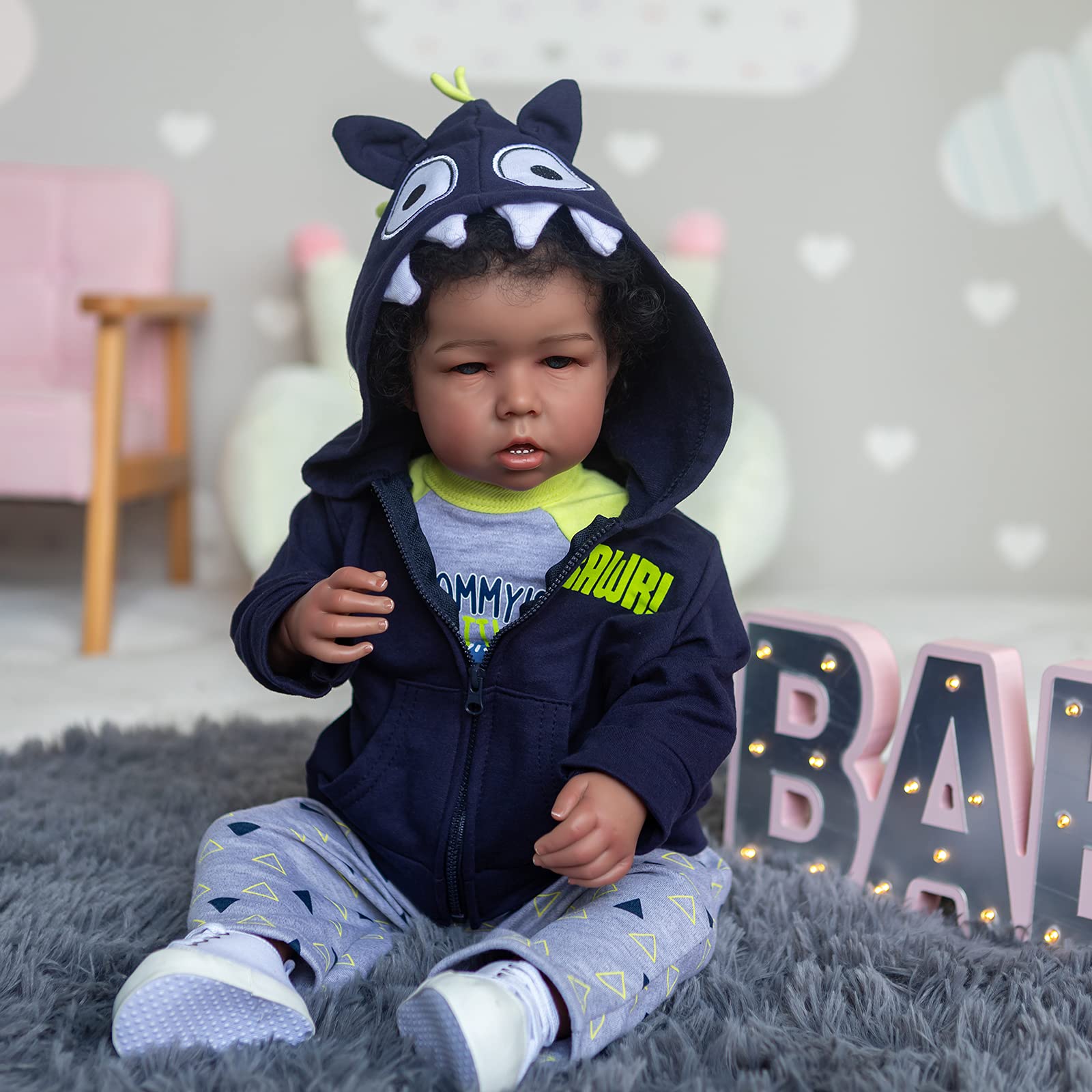iCradle Reborn Boy Doll face details including nuanced features
