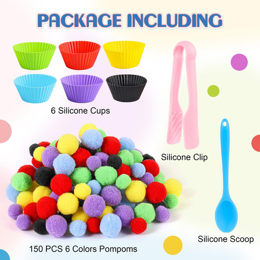 iCraftine six-color sorting bowls guide color matching and organization