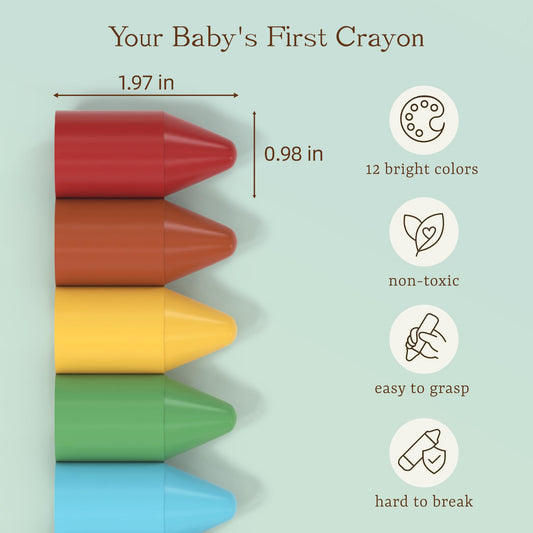 iCrayon 12-classic-colors palette designed for early color recognition