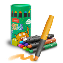 iCrayon 12-Colors Twist Crayons on paper, vibrant kid-friendly art