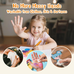 iCrayon pastel on glass illustrates washable, easy-clean art perfect for quick crafts.